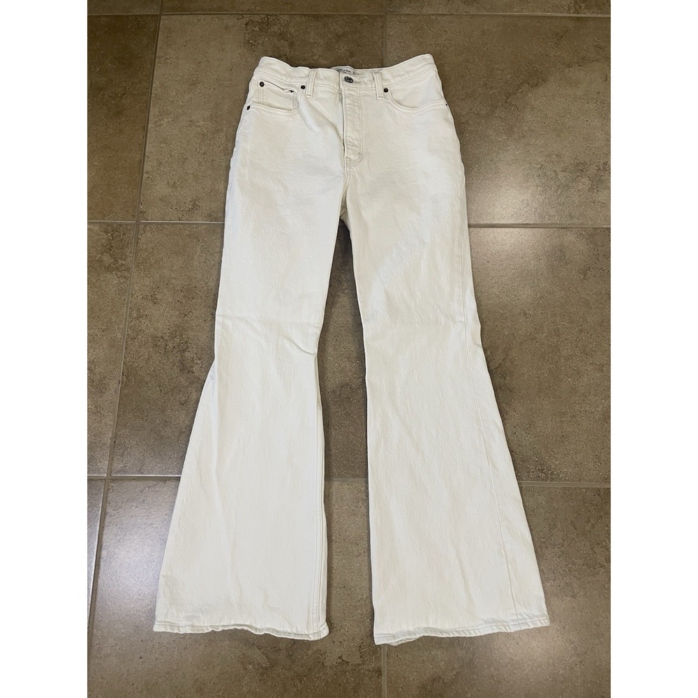 Abercrombie & Fitch The Vintage Flare High Rise Women's Sz 27 4 White Jeans